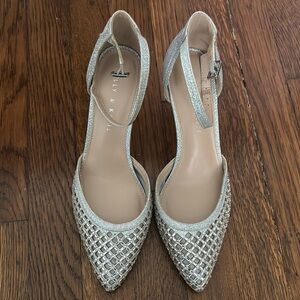 Silver Ankle Strap Heels